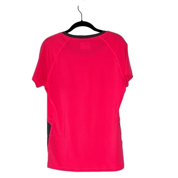 UNDER ARMOUR Fitted HeatGear Coral Pink Short Sleeve Shirt Women's Size M - Picture 9 of 11